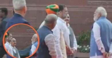 संसद परिसर में पीएम मोदी और राहुल गांधी की मुलाकात, हाथ मिलाकर हुई लंबी बातचीत