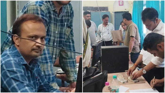 शासकीय कॉलेज का क्लर्क 1 लाख रुपये रिश्वत लेते रंगे हाथ गिरफ्तार