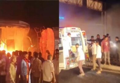 सुरेंद्रनगर में टैंकर से टकराई लग्जरी बस, 4 की मौत, 10 घायल